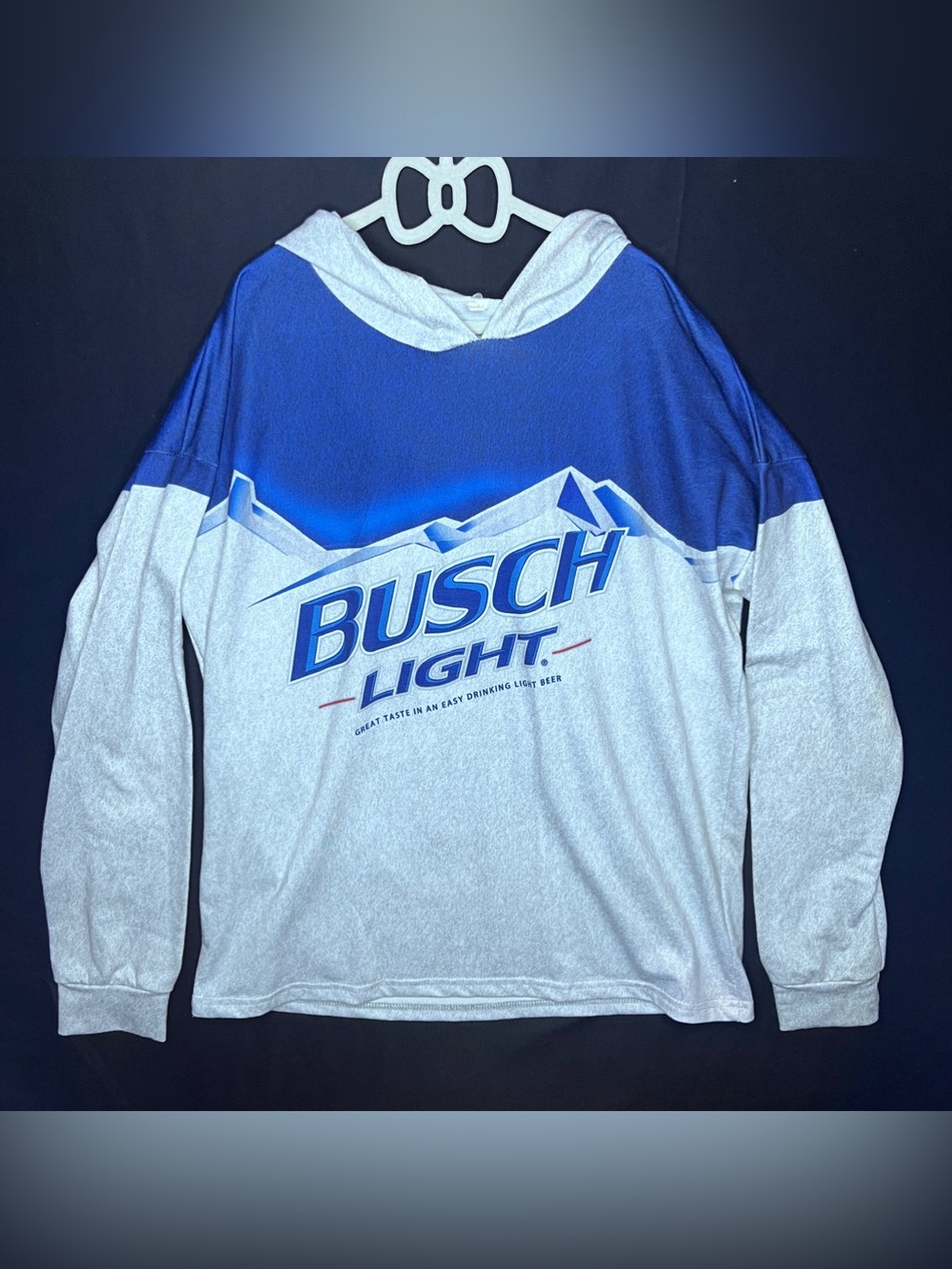 Busch Light Hooded Pullover Size Large